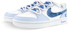 Lookbook Zapatillas Nike Court Borough Low 2 'Azul Blanco Terciopelo Deconstruido' BQ5448-100(Team76-GS天鹅绒蓝白)