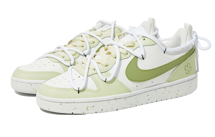 Lookbook [Sepatu Kustom] Nike Court Borough Low 2 'Bubble Jellyfish Putih Hijau' BQ5448-100(Team15-幸运签)
