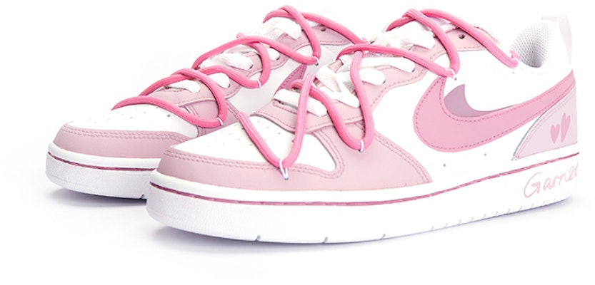 【定制球鞋】Nike Court Borough Low 2 氣泡水母 愛心狙擊 可愛 低幫 板鞋 GS 粉色 Lookbook 【定制球鞋】Nike Court Borough Low 2 氣泡水母 愛心狙擊 可愛 低幫 板鞋 GS 粉色