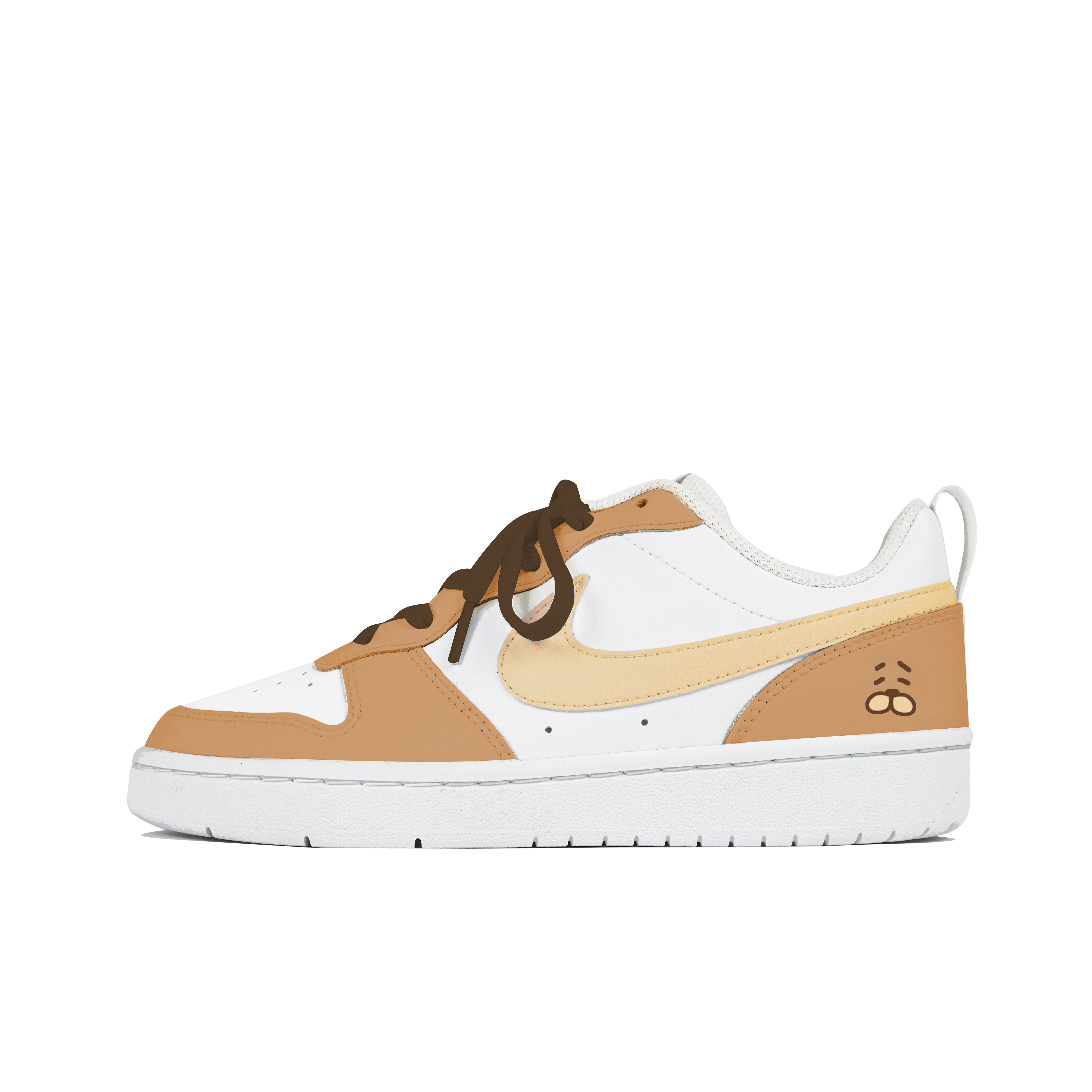 [Custom Shoes] Nike Court Borough Low 2 'Caramel Mocha Hamster Dopamine'