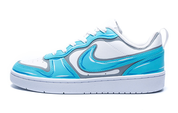 Buy 【定製球鞋】 Nike Court Borough Low 2 二次元 休閒 板鞋 GS 北卡藍