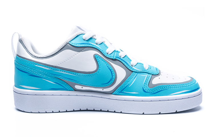 Order 【定製球鞋】 Nike Court Borough Low 2 二次元 休閒 板鞋 GS 北卡藍