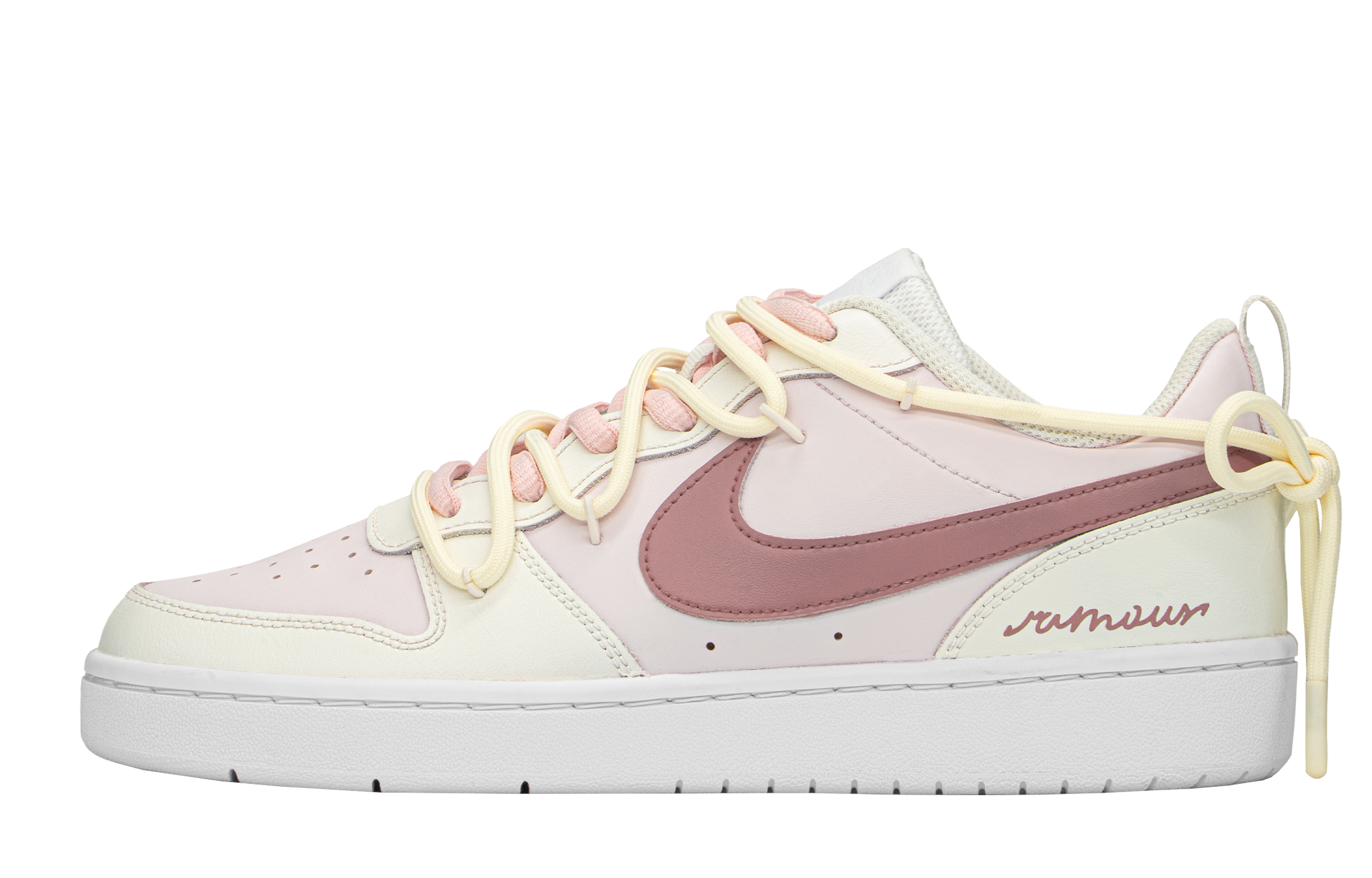 Buy [Kasut Custom] Nike Court Borough Low 2 'Castle Fairy Pink' BQ5448-100(TeamA-现浪漫仙灵)