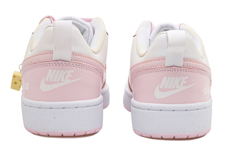 Shop [Kasut Custom] Nike Court Borough Low 2 'Strawberi Keju Putih-Merah Jambu' DQ0492-100(Team拾玖-芝芝莓莓S-BOX)