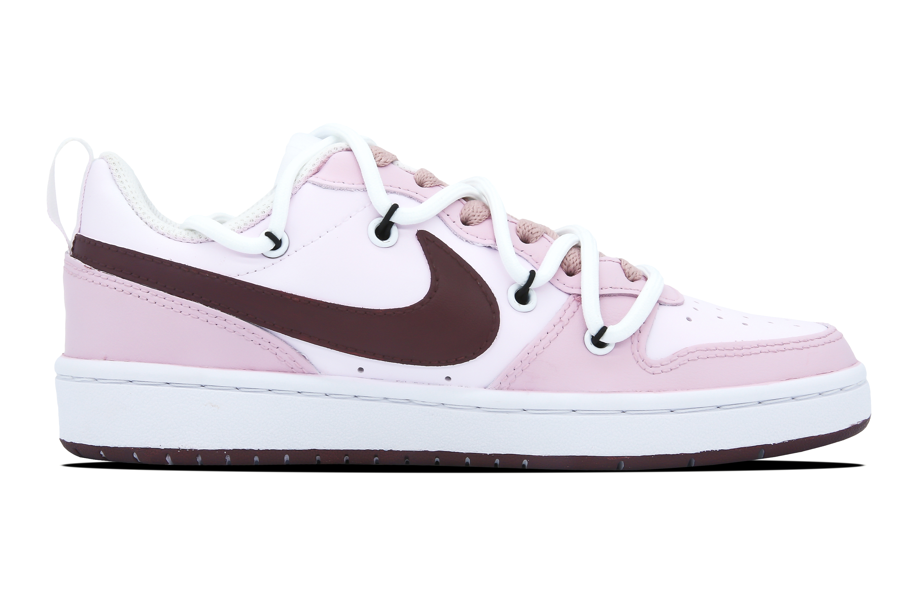 Order [Sepatu Custom] Nike Court Borough Low 2 'Cherry Blossom Girl Pink Strawberry' BQ5448-100(Team7-樱桃少女女款)