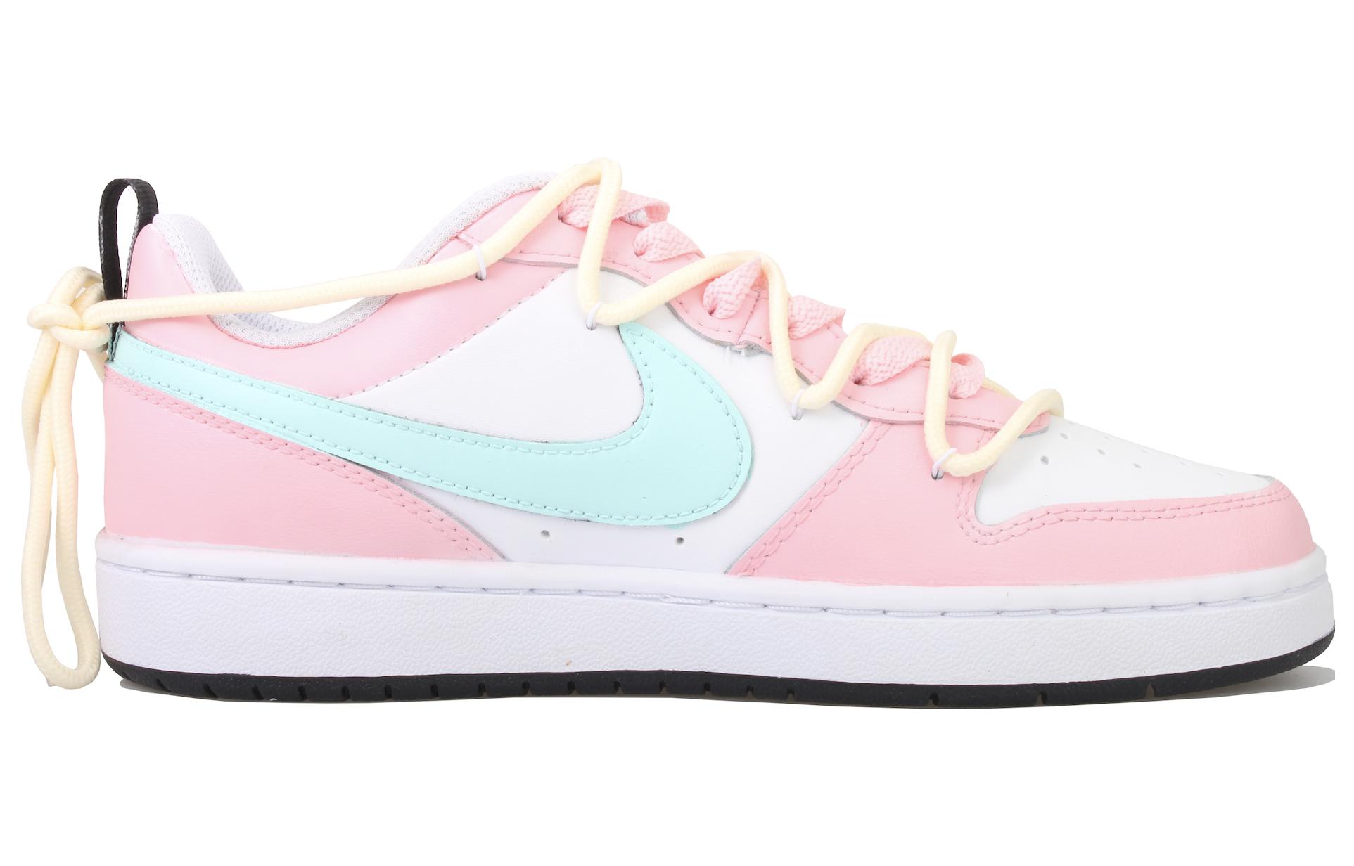 Order 【定制球鞋】 Nike Court Borough Low 2 粉櫻小兔 低幫 板鞋 GS 藍粉白