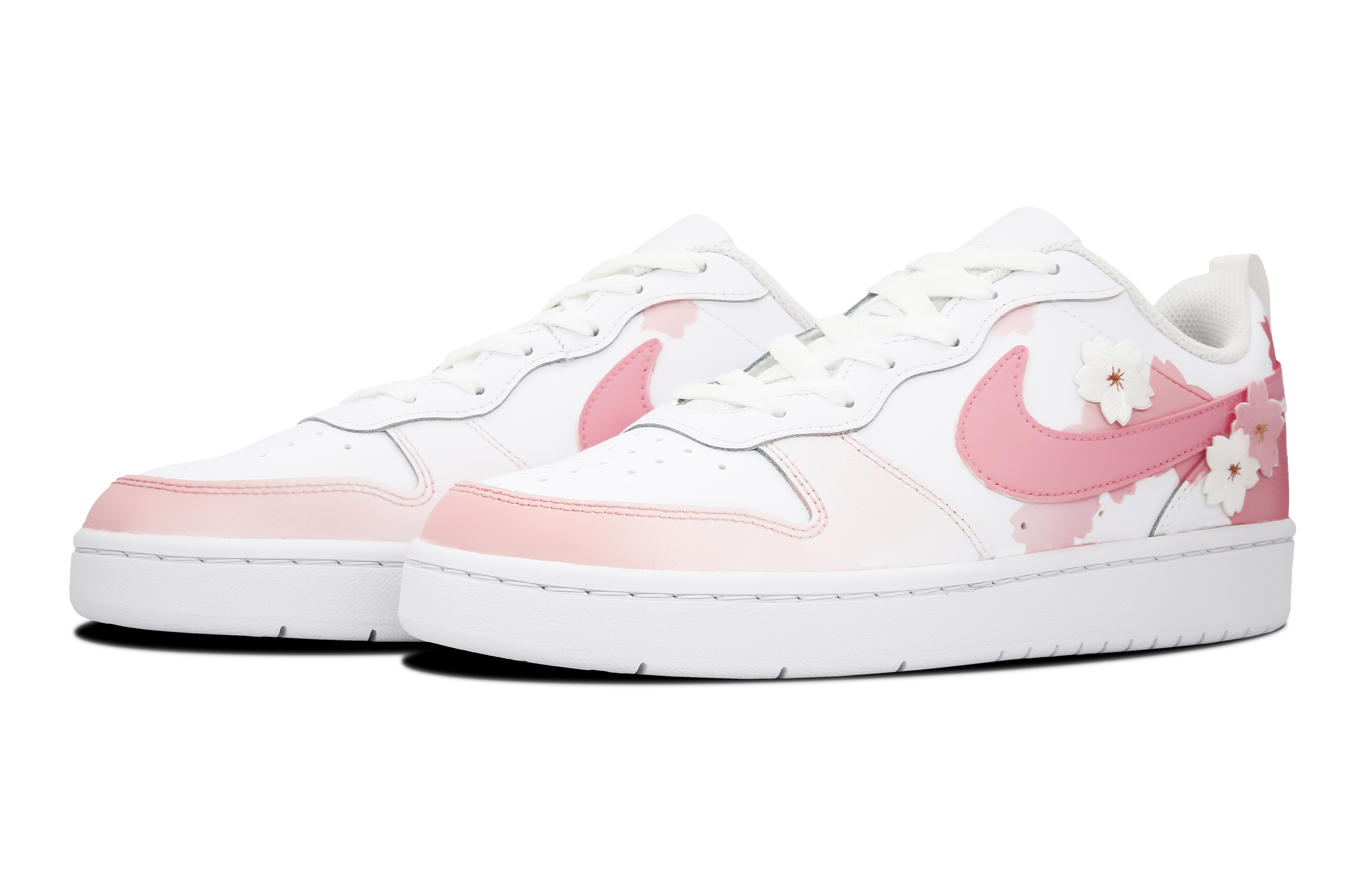 Lookbook Zapatillas Nike Court Borough Low 2 'Compañera de Cerezo - Degradé Rosa' BQ5448-100(Team7-樱花伴侣)