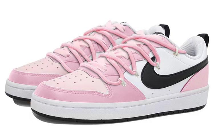 Lookbook [定制鞋款] Nike Court Borough Low 2 '樱花粉色氛围' BQ5448-104(TeamY-女款复古樱花粉)