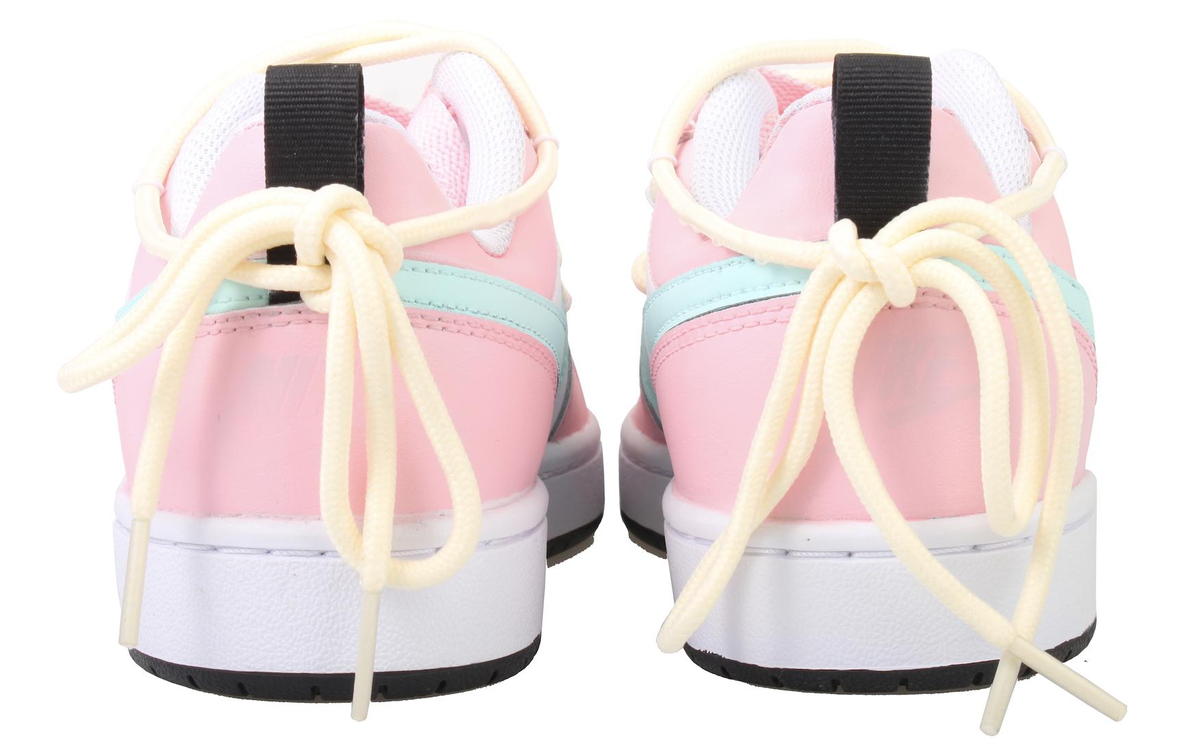 Shop 【定制球鞋】 Nike Court Borough Low 2 粉櫻小兔 低幫 板鞋 GS 藍粉白