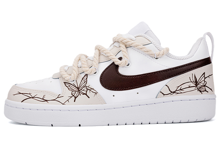 Buy [Nike Sepatu Kustom] Nike Court Borough Low 2 'Cokelat Kupu-Kupu' BQ5448-100（Team18-荆棘蝴蝶