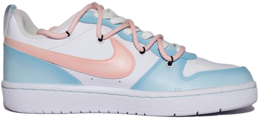 【訂製球鞋】 Nike Court Borough Low 2 清新夏日 多巴胺 少女 漸變 百搭 低筒 板鞋 GS 白色 Order 【訂製球鞋】 Nike Court Borough Low 2 清新夏日 多巴胺 少女 漸變 百搭 低筒 板鞋 GS 白色