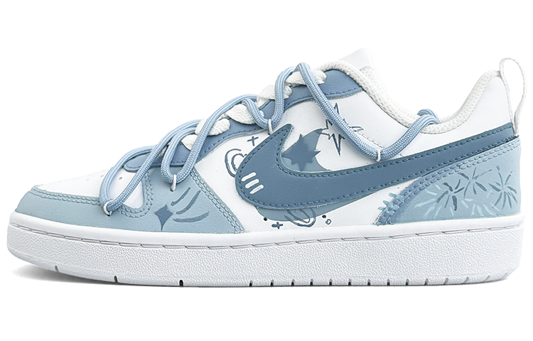 Buy [Kasur Kasut] Nike Court Borough Low 2 'Awan Misty Realm - Biru Putih' BQ5448-100(Team13-云雾秘境)