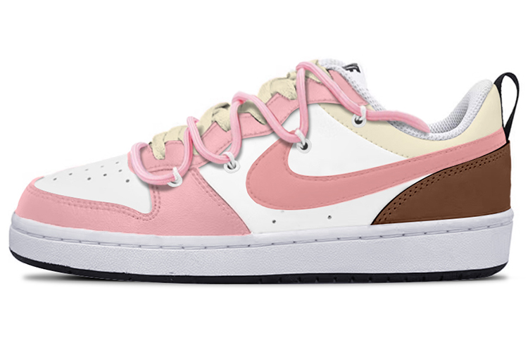Buy [Zapatillas Personalizadas] Nike Court Borough Low 2 'Cocoa Pink-Brown' BQ5448-104(TeamY-女款奶油可可粉棕)