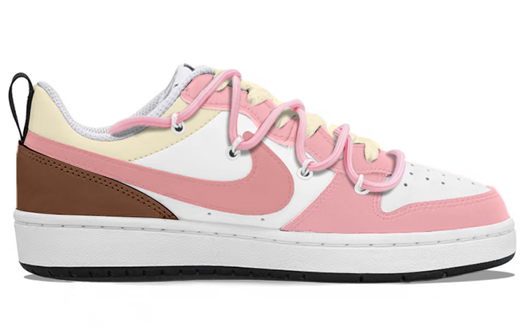 Order [Zapatillas Personalizadas] Nike Court Borough Low 2 'Cocoa Pink-Brown' BQ5448-104(TeamY-女款奶油可可粉棕)