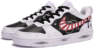 【定制球鞋】Nike Court Borough Low 2 十字架 哥德風 學院 做舊 百搭 低幫 板鞋 GS 白黑 Lookbook 【定制球鞋】Nike Court Borough Low 2 十字架 哥德風 學院 做舊 百搭 低幫 板鞋 GS 白黑