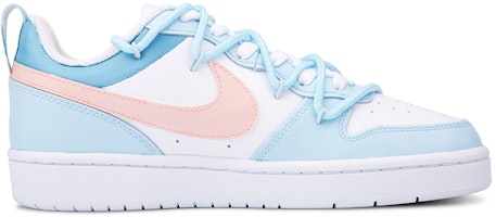 【定制球鞋】 Nike Court Borough Low 2 可愛狗狗 少女風 解構鞋帶 低幫 板鞋 GS 白藍 Order 【定制球鞋】 Nike Court Borough Low 2 可愛狗狗 少女風 解構鞋帶 低幫 板鞋 GS 白藍