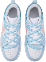【定制球鞋】 Nike Court Borough Low 2 可愛狗狗 少女風 解構鞋帶 低幫 板鞋 GS 白藍 Shop 【定制球鞋】 Nike Court Borough Low 2 可愛狗狗 少女風 解構鞋帶 低幫 板鞋 GS 白藍