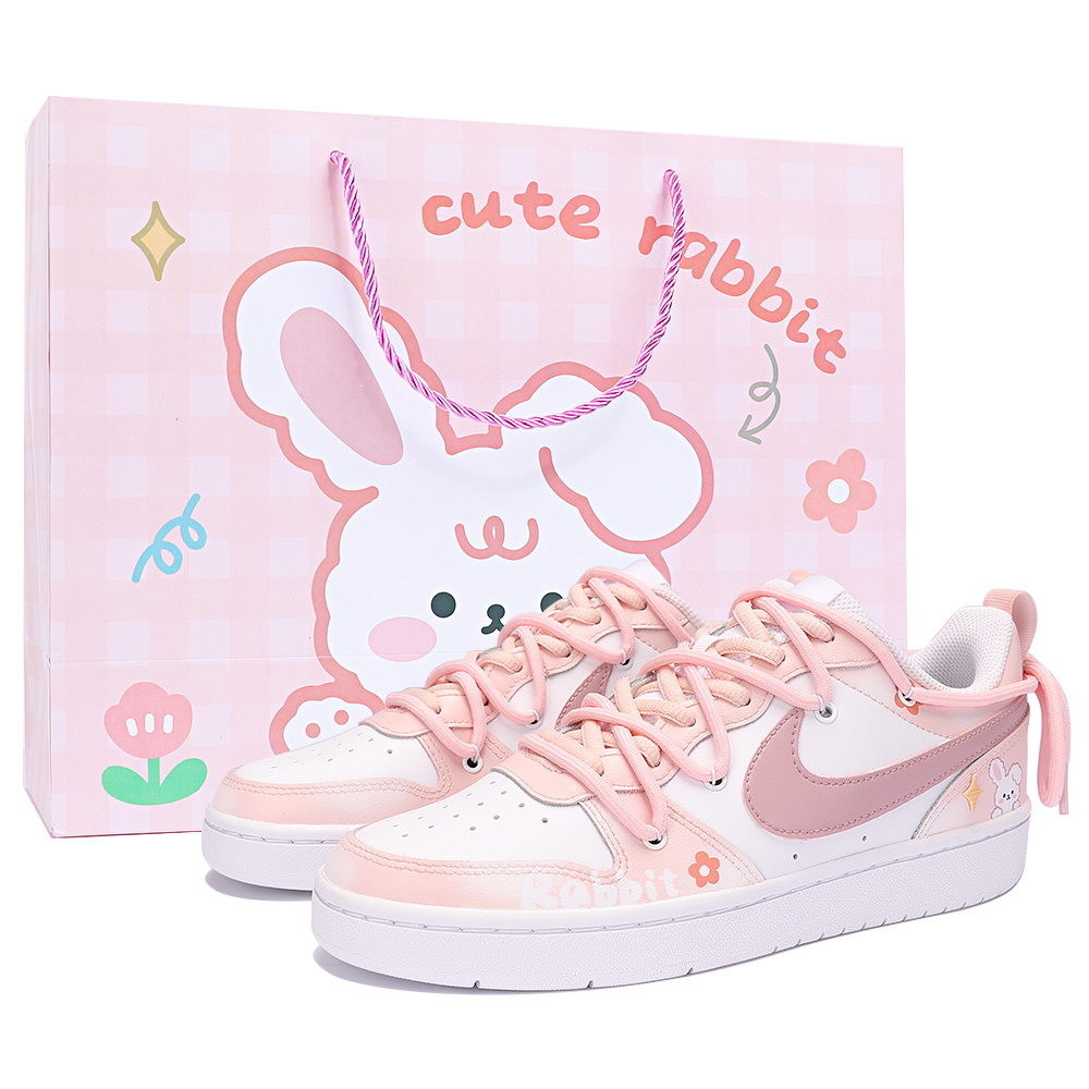 Buy Zapatillas Nike Court Borough Low 2 'Rosa Conejito y Blanco' BQ5448-100(TeamThree-女款少女粉-粉白)