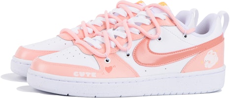 【定制鞋款】耐克Court Borough Low 2‘可爱兔粉白’ BQ5448-124(Team32-女款粉白小兔) Lookbook 【定制鞋款】耐克Court Borough Low 2‘可爱兔粉白’ BQ5448-124(Team32-女款粉白小兔)