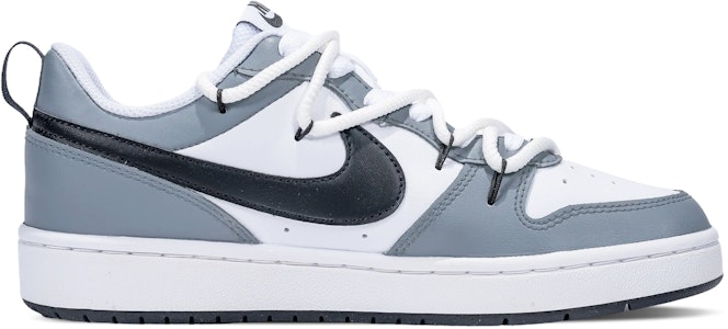 【訂製球鞋】 Nike Court Borough Low 2 明河共影 厚底 防滑 耐磨 低筒 板鞋 GS 黑灰 Order 【訂製球鞋】 Nike Court Borough Low 2 明河共影 厚底 防滑 耐磨 低筒 板鞋 GS 黑灰