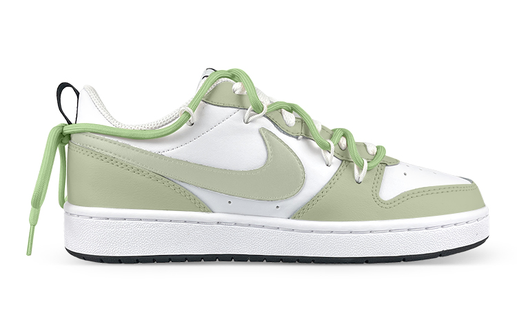 Order 【定制球鞋】Nike Court Borough Low 2 解構 抹茶 舒適百搭 低幫 板鞋 GS 白綠