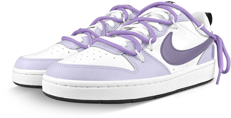 【定制球鞋】 Nike Court Borough Low 2 解構 兔子布貼 舒適百搭 低幫 板鞋 GS 白紫 Lookbook 【定制球鞋】 Nike Court Borough Low 2 解構 兔子布貼 舒適百搭 低幫 板鞋 GS 白紫