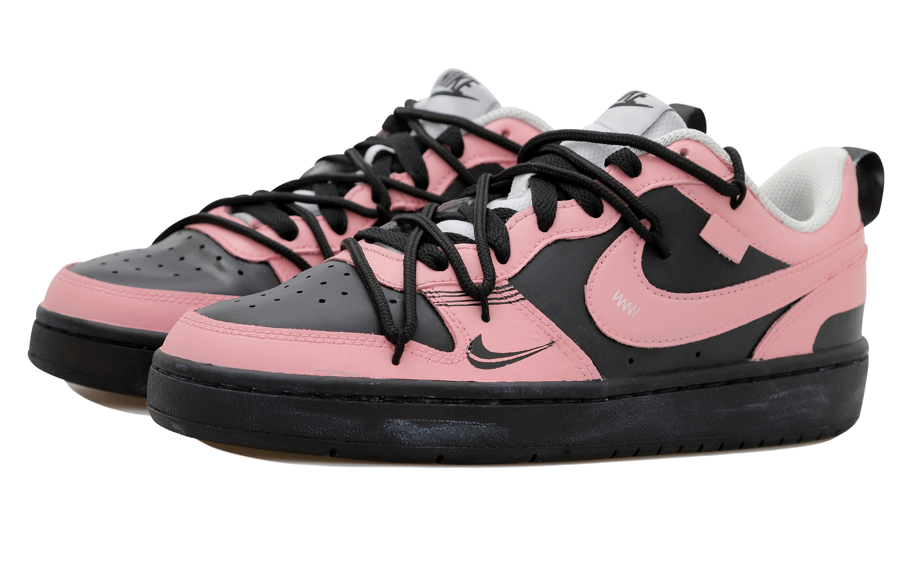 [Custom Shoes] Nike Court Borough Low 2 'Deconstructed Pink and Black' 圖 3