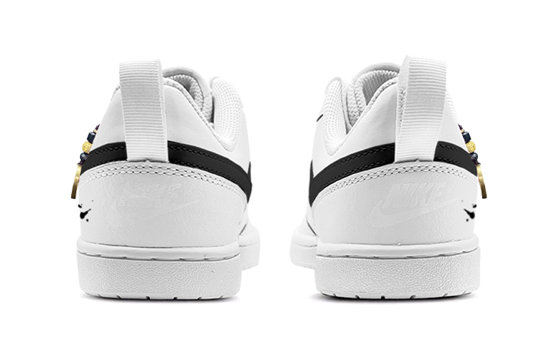 Shop [Sepatu Kustom] Nike Court Borough Low 2 'Deconstructed Laces - Aksesoris Kelinci' BQ5448-100(TeamK-泼墨山水)