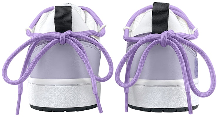 【定制球鞋】 Nike Court Borough Low 2 解構 兔子布貼 舒適百搭 低幫 板鞋 GS 白紫 Purchase 【定制球鞋】 Nike Court Borough Low 2 解構 兔子布貼 舒適百搭 低幫 板鞋 GS 白紫