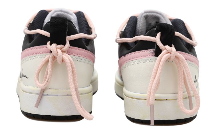Shop 【定製球鞋】Nike Court Borough Low 2 老化 粉墨 解構風 反轉 復古 低筒 板鞋 GS 黑白粉