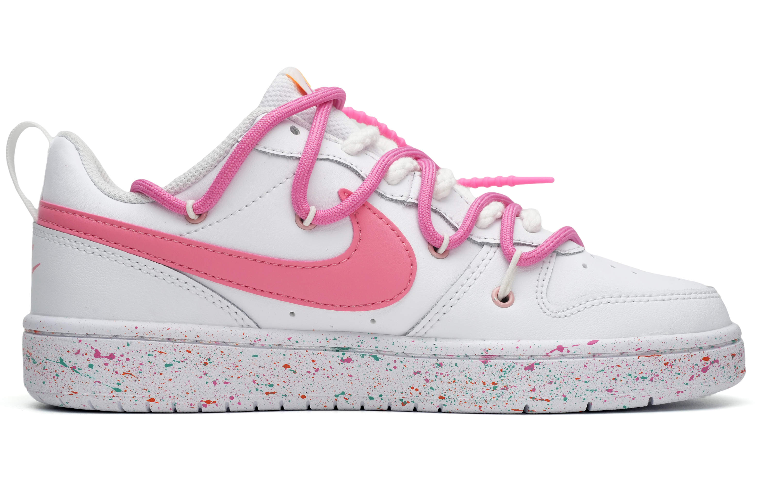 Order [定制鞋款] 耐克Court Borough Low 2 '多巴胺兴奋-夏日酷炫' BQ5448-124(Team35-怦然心动）