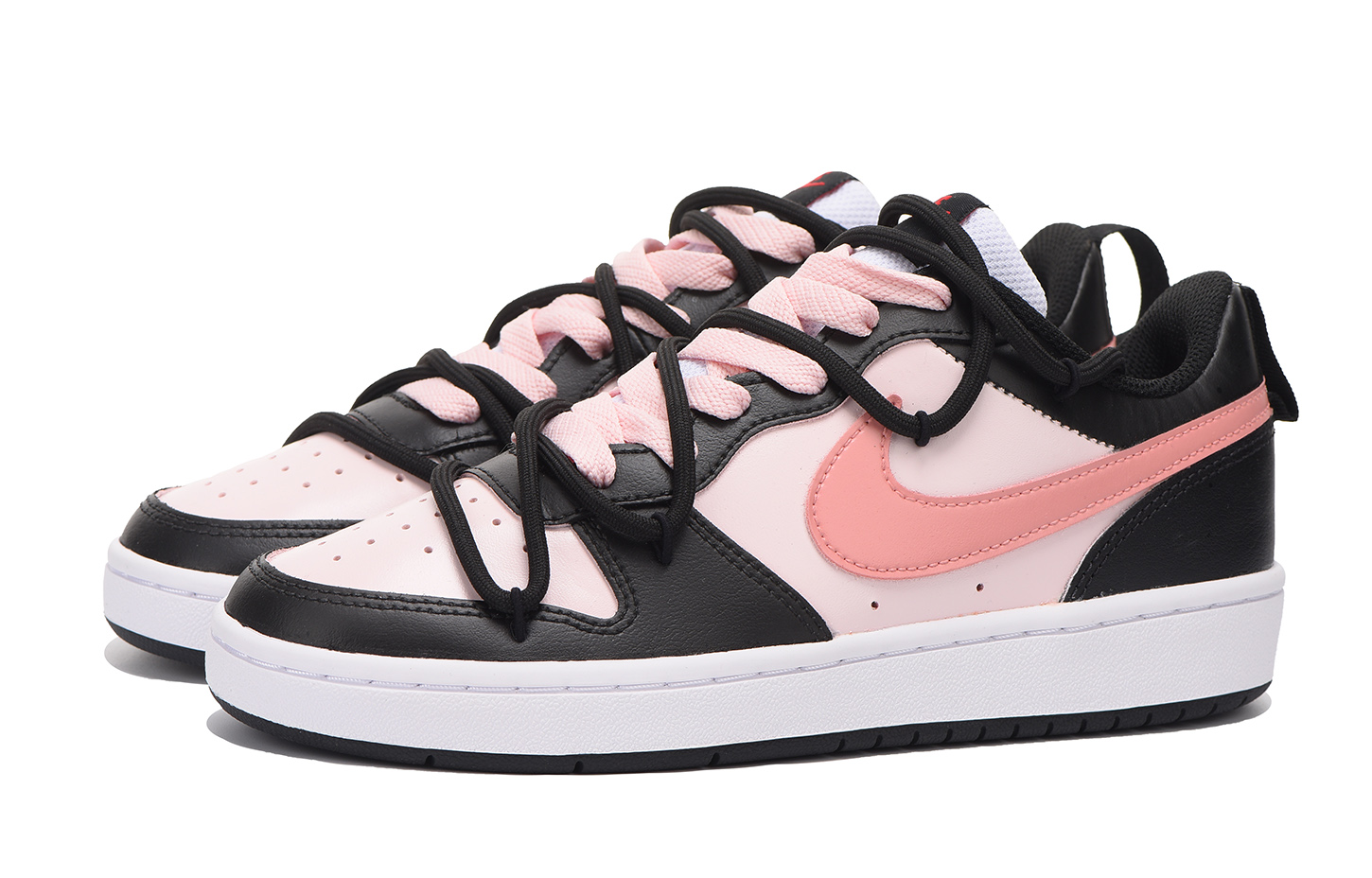 Lookbook ナイキコートボローLow 2「ドーパミンブラック-ピンク」カスタムシューズ BQ5448-110(Team32-女款粉墨SBOX)