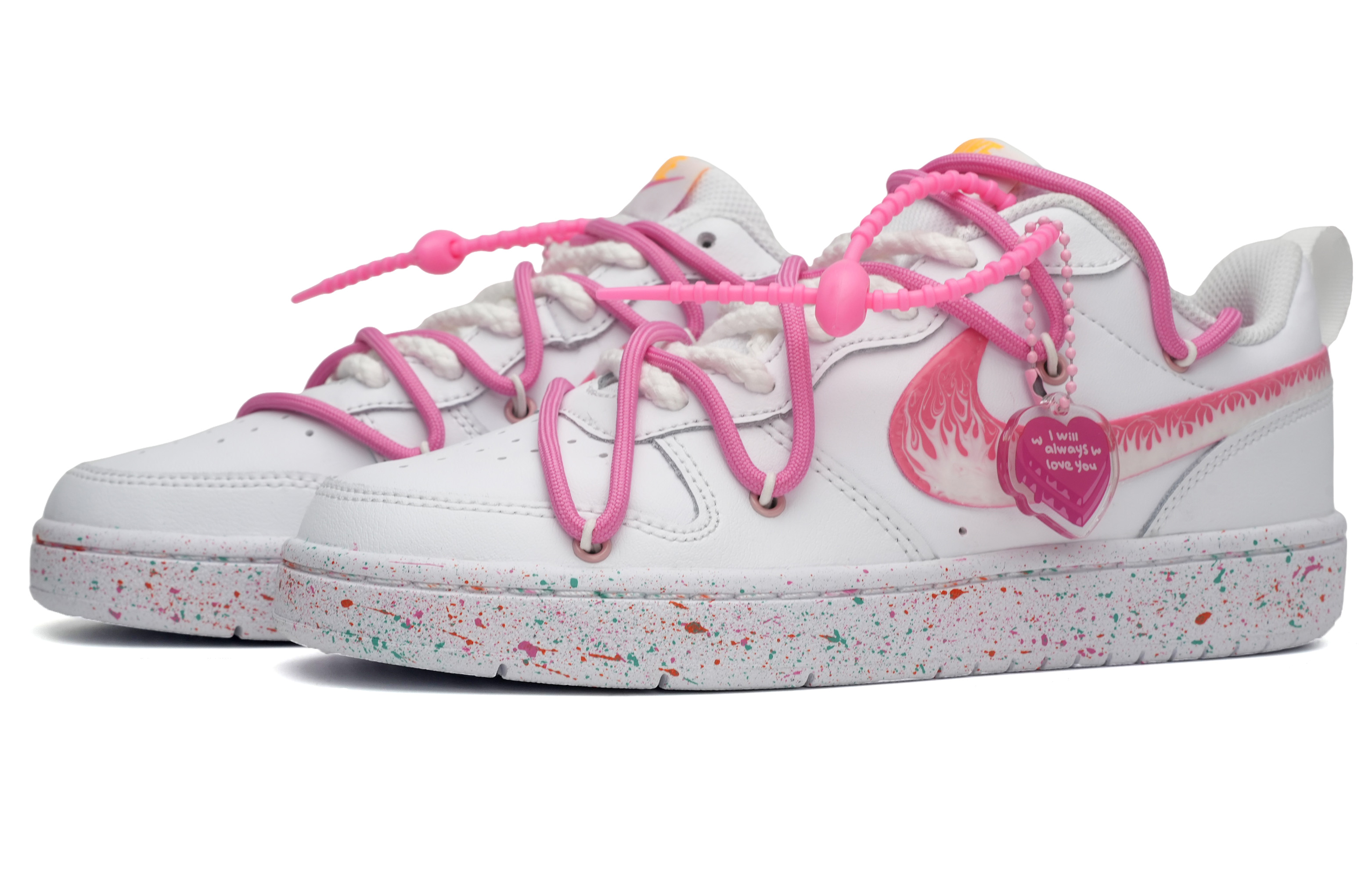 Lookbook [定制鞋款] 耐克Court Borough Low 2 '多巴胺兴奋-夏日酷炫' BQ5448-124(Team35-怦然心动）