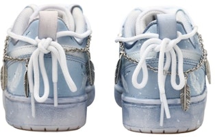 【訂製球鞋】 Nike Court Borough Low 2 OKHR 羽毛天空 掛鍊 解構風 潑墨 漸變 低筒 板鞋 GS 灰藍 Purchase 【訂製球鞋】 Nike Court Borough Low 2 OKHR 羽毛天空 掛鍊 解構風 潑墨 漸變 低筒 板鞋 GS 灰藍