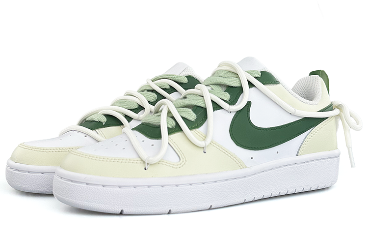 Lookbook 나이키 코트 버로우 로우 2 '프레시 그린-화이트' (커스텀) BQ5448-100(Team13-青苹果)