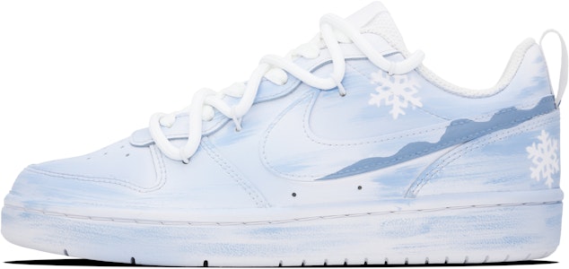 【自訂球鞋】Nike Court Borough Low 2 白雪奇緣 低筒 板鞋 GS 藍白 Buy 【自訂球鞋】Nike Court Borough Low 2 白雪奇緣 低筒 板鞋 GS 藍白