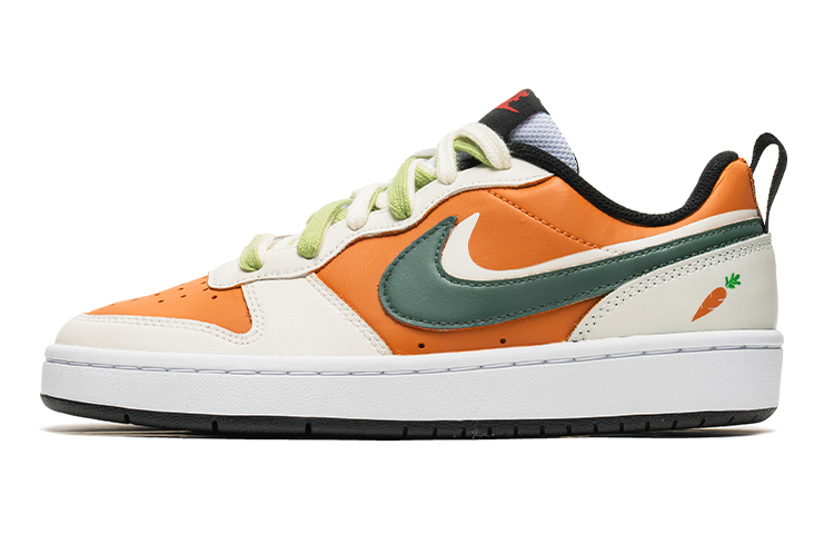 Buy [Kasut Custom] Nike Court Borough Low 2 'Grafiti Lobak Hijau Jingga' BQ5448-110(Team22-女胡萝卜绿橙A-BOX)