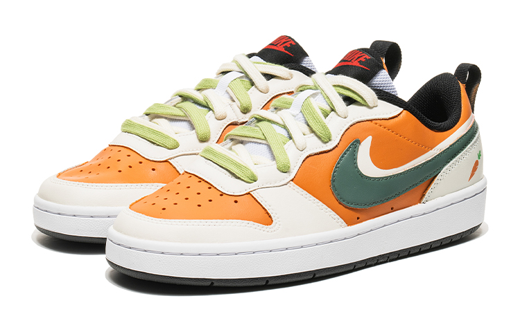 Lookbook [Kasut Custom] Nike Court Borough Low 2 'Grafiti Lobak Hijau Jingga' BQ5448-110(Team22-女胡萝卜绿橙A-BOX)