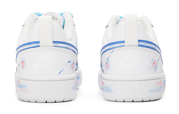 Purchase カスタムシューズ] ナイキ コートボロー ロー 2『グラフィティ フレッシュ ホワイト-ブルー』 BQ5448-100(Team15-玩味童趣)