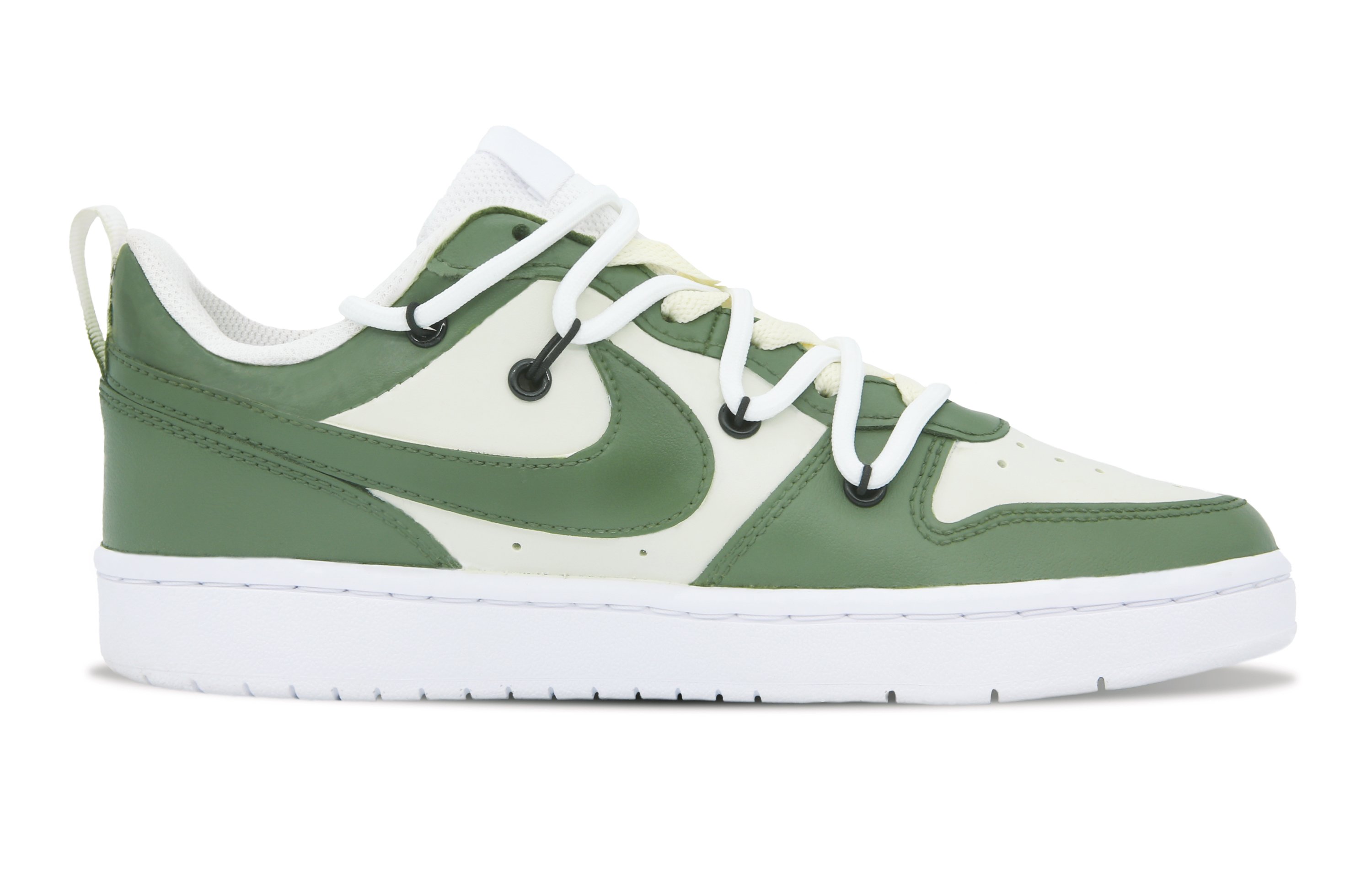 Order [Zapatillas Personalizadas] Nike Court Borough Low 2 'Green Trail Camo' BQ5448-100(Team7-绿野行踪女款)
