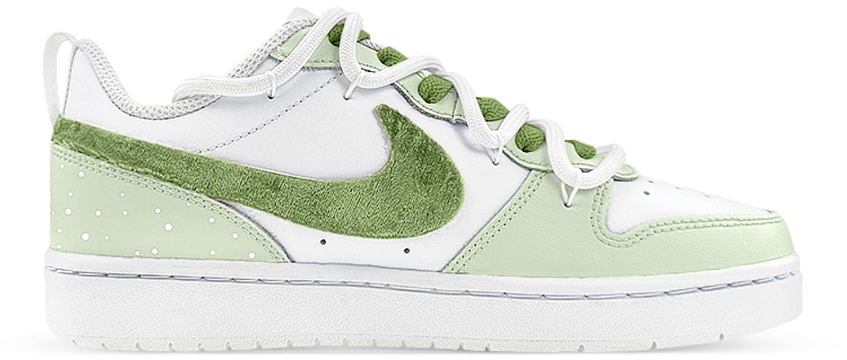 【訂製球鞋】Nike Court Borough Low2 極簡風華 禮盒版 解構鞋帶 低筒 板鞋 GS 綠白 Order 【訂製球鞋】Nike Court Borough Low2 極簡風華 禮盒版 解構鞋帶 低筒 板鞋 GS 綠白