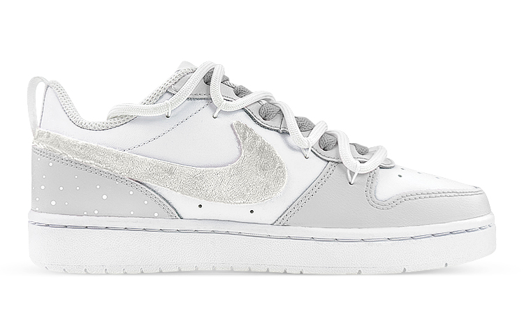 Order 【カスタムシューズ】ナイキ コートバーロウ ロー 2 'グレーホワイトベルベット' BQ5448-100(Team76-GS天鹅绒灰白)