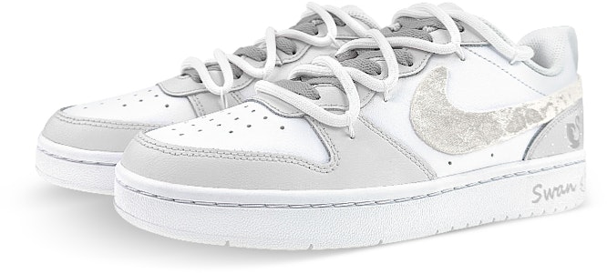 【カスタムシューズ】ナイキ コートバーロウ ロー 2 'グレーホワイトベルベット' BQ5448-100(Team76-GS天鹅绒灰白) Lookbook 【カスタムシューズ】ナイキ コートバーロウ ロー 2 'グレーホワイトベルベット' BQ5448-100(Team76-GS天鹅绒灰白)