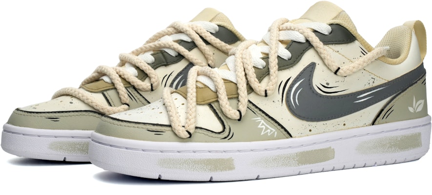 【定製球鞋】Nike Court Borough Low 2 茶色 手繪潑墨 特殊鞋盒 休閒 低幫 板鞋 GS 綠棕 Lookbook 【定製球鞋】Nike Court Borough Low 2 茶色 手繪潑墨 特殊鞋盒 休閒 低幫 板鞋 GS 綠棕