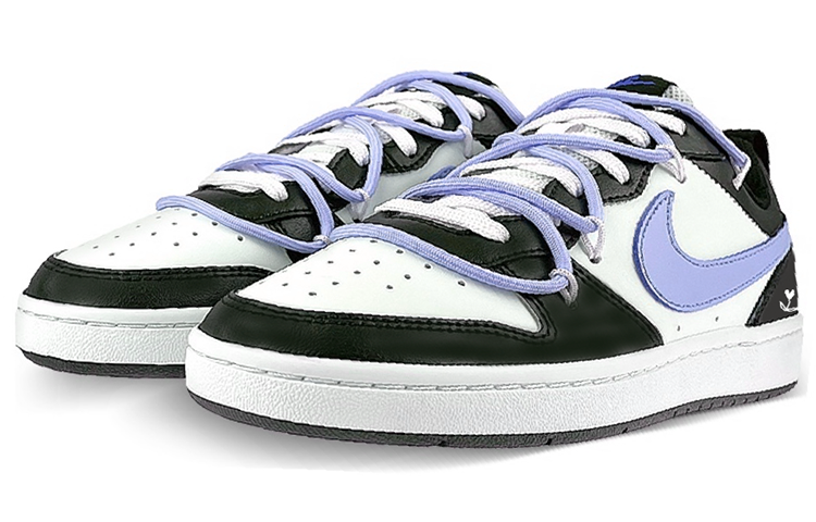 Shop 【定制球鞋】 Nike Court Borough Low 2 手繪 經典 休閒 靈活 禮盒 低幫 板鞋 GS 薰衣草紫
