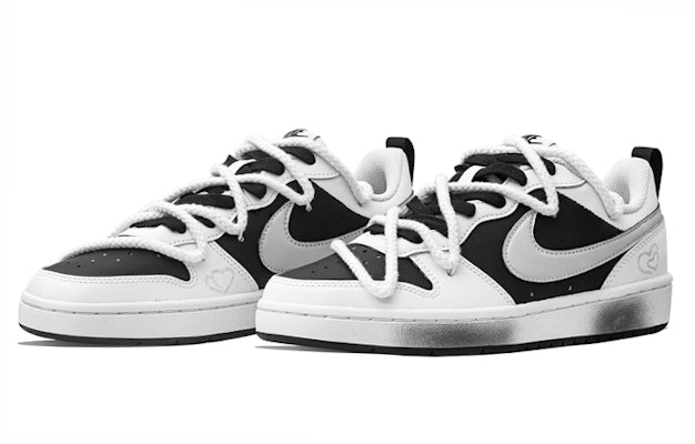 ナイキ コート バーロウ LOW 2 ハート フラグメント 黒白 BQ5448-104(Team34-爱心碎片) Lookbook ナイキ コート バーロウ LOW 2 ハート フラグメント 黒白 BQ5448-104(Team34-爱心碎片)