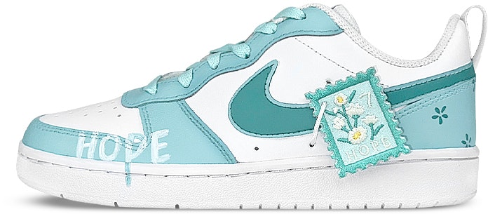 custom-shoes-nike-court-borough-low-2-hope-white-green