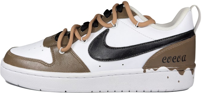 【定製球鞋】 Nike Court Borough Low 2 熱可可 流體 休閒 低筒 板鞋 GS 咖啡色 Buy 【定製球鞋】 Nike Court Borough Low 2 熱可可 流體 休閒 低筒 板鞋 GS 咖啡色