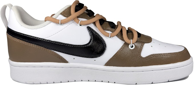 【定製球鞋】 Nike Court Borough Low 2 熱可可 流體 休閒 低筒 板鞋 GS 咖啡色 Shop 【定製球鞋】 Nike Court Borough Low 2 熱可可 流體 休閒 低筒 板鞋 GS 咖啡色