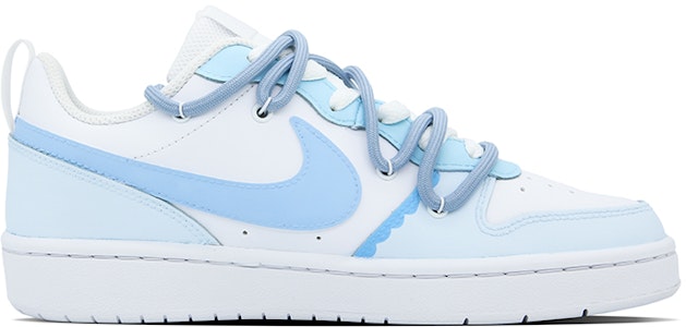 【訂製球鞋】Nike Court Borough Low 2 冰藍慕斯 清冷 溫柔 簡約 百搭 低筒 板鞋 GS 白藍 Order 【訂製球鞋】Nike Court Borough Low 2 冰藍慕斯 清冷 溫柔 簡約 百搭 低筒 板鞋 GS 白藍